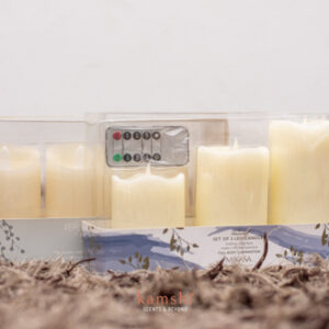 Set of 3 LED Pillar Candles